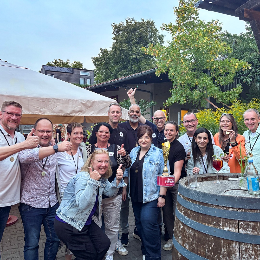 Die Gewinner des Teamevents in den Weinbergen. Die Gewinner des Teamevents in den Weinbergen.