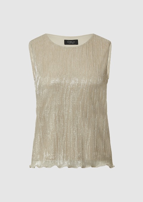 Damenoberteil mit goldenen Pailletten, das einen eleganten und funkelnden Look bietet. Damenoberteil mit goldenen Pailletten, das einen eleganten und funkelnden Look bietet.