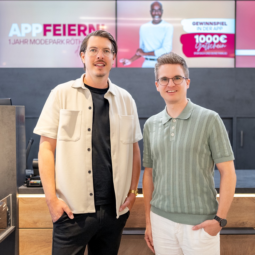 Thomas Howorka, CRM-Manager und Fabian Messner, CEO Modepark Röther Thomas Howorka, CRM-Manager und Fabian Messner, CEO Modepark Röther