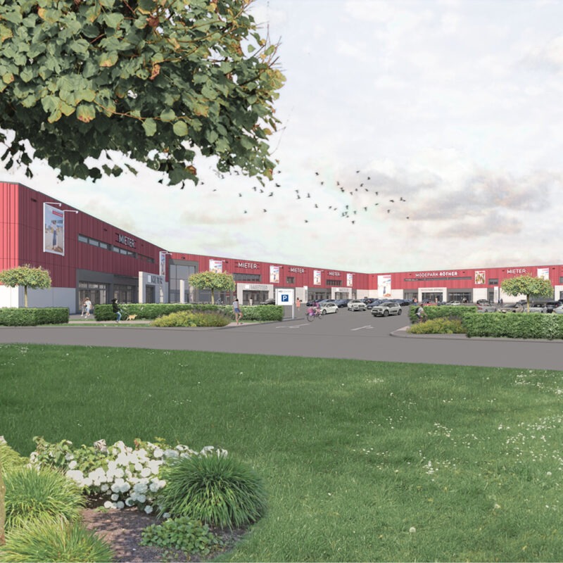 Die Visualisierung zeigt, wie das „Hü Center" in Zukunft aussehen wird.