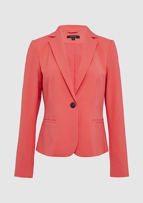 Rosa Blazerjacke für Damen, elegant geschnitten und ideal für formelle Anlässe oder den Alltag. Rosa Blazerjacke für Damen, elegant geschnitten und ideal für formelle Anlässe oder den Alltag.